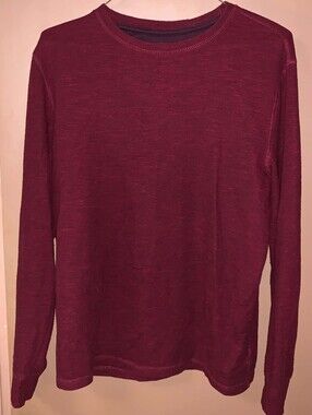 Faded Glory Men's Crewneck Thermal in Burgundy